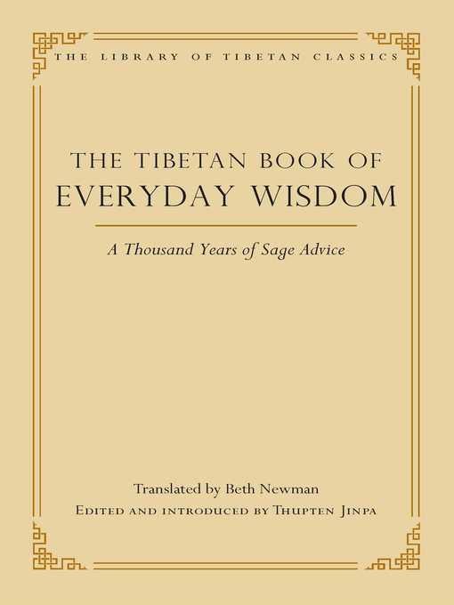 Cover image for The Tibetan Book of Everyday Wisdom